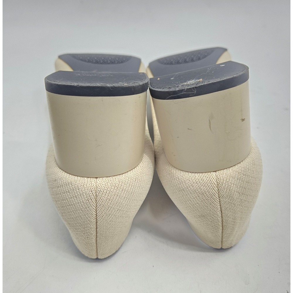 Vivaia Chunky Heel Shoes Women's 9 US Tracy Pro Almond Black Knit Point Toe - Picture 12 of 13
